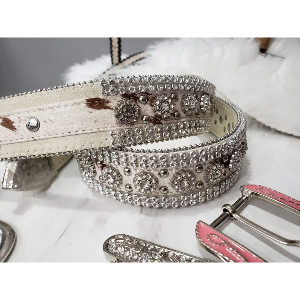 READ DESCRIPTION BROKEN PROJECT BELT LOT western rhinestone ariat cody james